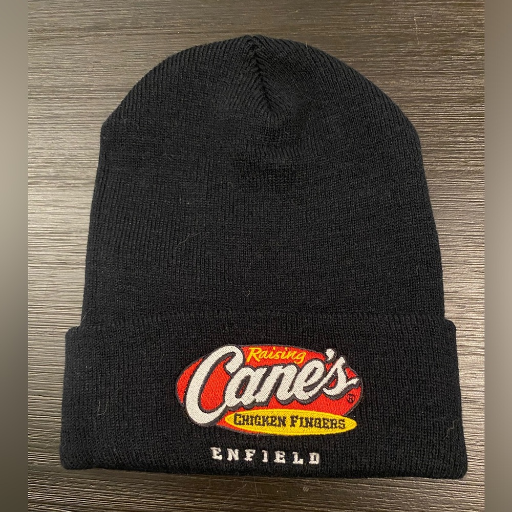 Classic Black Raising Canes Enfield Knit Beanie NWOT